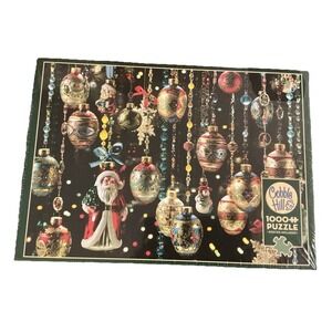 CHRISTMAS ORNAMENTS Cobble Hill 1000 Piece Jigsaw Puzzle W/Poster SEALED NWT